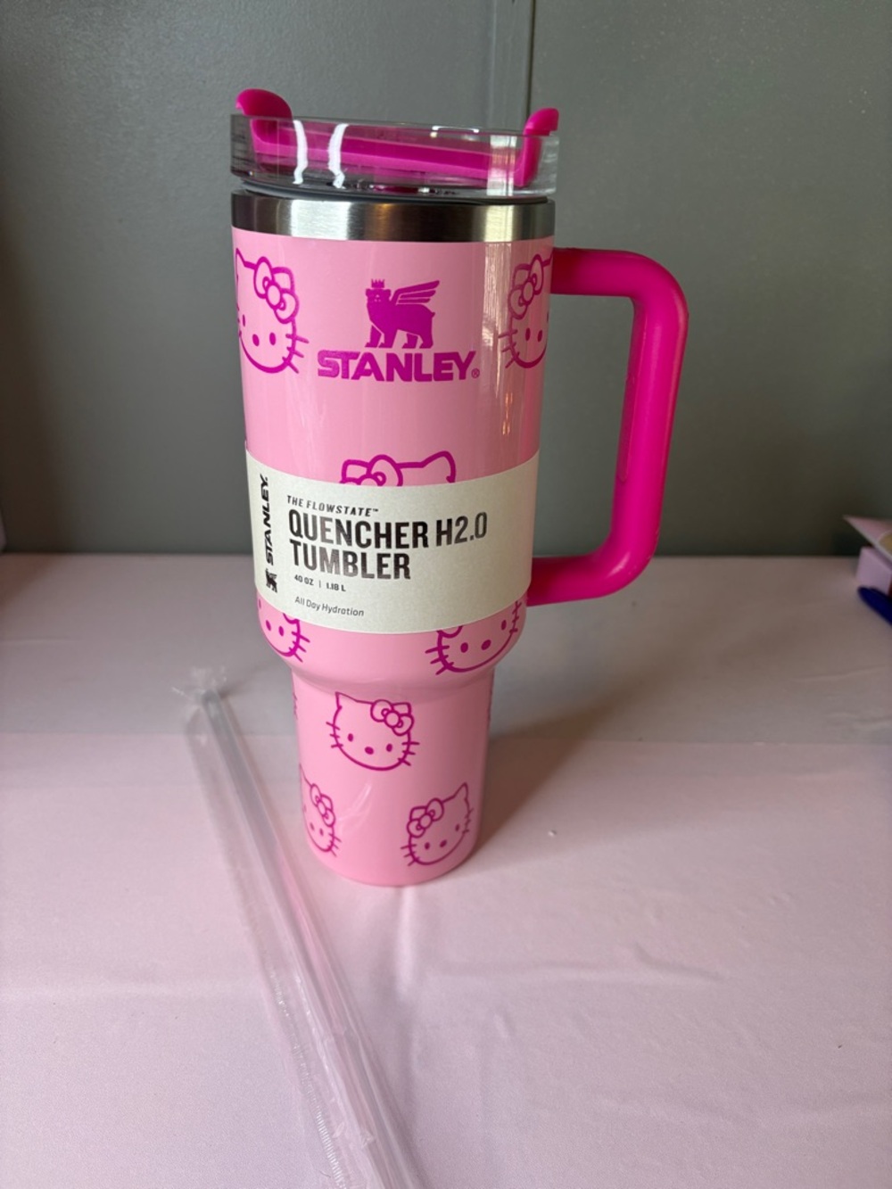 Stanley Pink Hello Kitty Insulated Tumbler with Handle